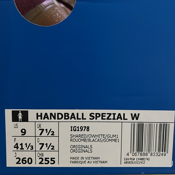 ADIDAS HANDBALL SPEZIAL W Sneakers in SHADOW RED IG1978 Size 9 - Picture 4 of 5